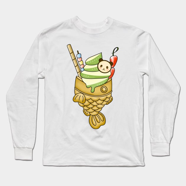 Taiyaki Ice Cream Long Sleeve T-Shirt by Oat & Maple